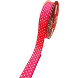 Özel Lastik Puantiye Baskılı Grogren Kurdele, 1,5 cm 5 mt 140 025 - Çok Renkli