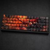 Özel Lol Foxfire Ahri 68 Tuş Pbt Cherry Profil Boya Süblimasyon Yan Gravürlü Mekanik Klavye Keycaps Seti