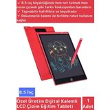 Özel Model Dijital Kalemli Çocuk Eğitim Tableti Grafik Not Ödev Resim LCD Writing Tablet Kırmızı