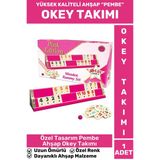 Özel Model Uzun Ömürlü Aile Ev Arkadaş Kız Eğlence Hediyelik Oyun Takımı Ahşap Pembe 101 Okey Takımı
