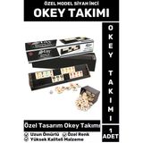 Özel Model Uzun Ömürlü Dayanıklı Aile Ev Arkadaş Kahve Cafe Oyun Takımı Siyah Inci 101 Okey Takımı