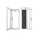 Özel Ölçü Plise Sineklik 70X140 Cm'e Kadar Akordiyon Pencere