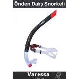 Özel Seri Çok Kaliteli Siyah Silikon Tahliye Hortumlu Önden Dalış Eğitim Şnorkeli
