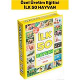 Özel Seri El Göz Koordinasyon Görsel Algı Geliştirici Hayvan Isimleri Öğretici Ilk 50 Hayvan - 1