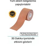 Özel Seri Etkili Büyük Boy Kas Eklem Bel Bacak Kol Boyun Sırt Omuz Karın Ağrı Isı Bandı 5Cm X 5M