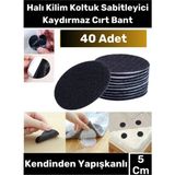 Özel Seri Kendinden Yapışkanlı Halı Kilim Sabitleyici Koltuk Kaydırmaz Yıkanabilir 40 Adet Cırt Bant - Çift Yönlü