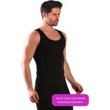 Özel Seri Terleme Hızlandırıcı Rahat Şık Destekleyici Termal Sauna Erkek Atlet - Siyah - XL