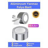 Özel Suya Sıcaklığa Dayanıklı Tamir Soba Boru Yama Alüminyum Yanmaz Folyo Bant 44mm 20mt - 10 Adet
