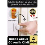 Özel Tasarım Buzdolabı Çekmece Pencere Dolap Sabitleyici Bebek Çocuk Koruyucu Güvenlik Kilidi 4 Adet