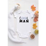 Özel Tasarım Cool Man Cool Baby Bebek Body Beyaz Badi Zıbın, 12 Ay