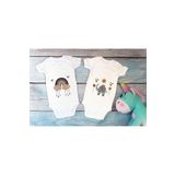 Özel Tasarım Lisanslı Boho Baby Ikili Bebek Body Beyaz 2li Anne Baba Bebek Badi Zıbın, 2-4 Yaş