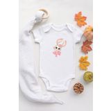 Özel Tasarım Lisanslı Little Ballerina Bebek Body Beyaz Bebek Badi Zıbın Çıtçıtlı Body, 3 Ay