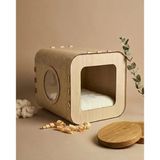 Özel Tasarım Luna Mdf Kedi Evi Ahşap