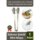 Özel Tasarım Pratik Sevimli Eldiven Şekilli Isıya Dayanıklı Silikon Uçlu Mini Mutfak Servis Maşası