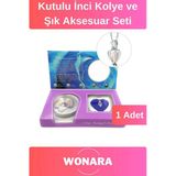 Özel Tasarım Sevgiliye Doğum Günü Hediyesi Özel Üretim Kutulu İnci Kolye Ve Şık Aksesuar Seti