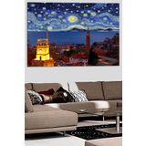 Özel Tasarım. Talya Tablo Van Gogh Yıldızlı Gece (Starry Night) ve Antalya Dekoratif Kanvas Tablosu.. Klasikler, Atatürk, Manzara, Kiss, Öpücük, Soyut, Rönesans ve Barok Başyapıtlar 80x60 no-8895