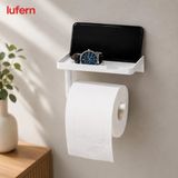 Özel Tasarım Tuvalet Kağıdı Askılığı Raflı Güçlü Yapışkanlı Banyo Aksesuarı Telefon Islak Mendil
