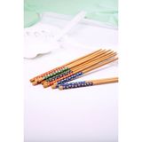 Özel Tasarımlı Çin Çubukları Yemek Sushi Yeme Kaşığı Chopstickler 10'lu