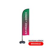 Özel Tasarımlı Yelken Bayrak 75x200 cm (Bayrak+Direk)