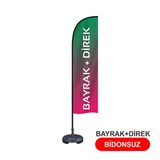 özel Tasarımlı Yelken Bayrak 75x300 Cm (Bayrak+direk)