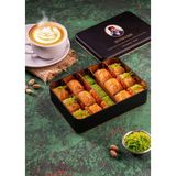 Özel Teneke Kutuda Hediyelik Karışık Baklava (Fıstıklı, Cevizli, Fıstık Sarma) 600 gr