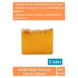 Özel Üretim %100 Doğal Cilt Onarıcı Tüm Vücut Için Uygun Safran Sabunu 2 Adet