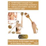 Özel Üretim %100 Doğal Yumuşak Selülit Önleyici Vücut Masajı Etkili Saplı At Kılı Banyo Duş Fırçası