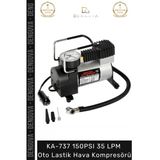 Özel Üretim 12V Güçlü Metal Gövde Taşınabilir Pompa Ka737 150Psı 35 Lpm Oto Lastik Hava Kompresörü