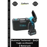Özel Üretim 36V 5Ah 6 İnç Profesyonel Budama Testeresi Şarjlı Yağlı Zincirli 2 Bataryalı