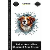 Özel Üretim 3D Köpek Kelebek Cam Dekoratif Araba Aksesuar Fulcar Australian Shepherd Araç Stickerı
