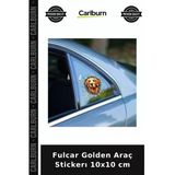 Özel Üretim 3D Köpek Kelebek Cam Eğlenceli Dekoratif Oto Aksesuar Fulcar Golden Araç Stickerı