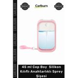 Özel Üretim 45 Ml Plastik Parfüm Alkol Dezenfektan Cep Boy Silikon Kılıflı Anahtarlıklı Sprey Şişesi