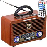 Özel Üretim Ahşap Nostaljik Radyo Bluetooth, USB Kumandalı Fm Elektrikli & Pilli Çalışan Modern Tasarım - NOSTALJİK RADYO BÜYÜK