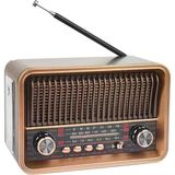 Özel Üretim Ahşap Nostaljik Radyo Bluetooth, USB Kumandalı Fm Elektrikli & Pilli Çalışan Modern Tasarım - NOSTALJİK RADYO KÜÇÜK