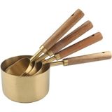 Özel Üretim Akasya Ağacı Saplı Paslanmaz Çelik 4'lü Ölçü Kaşığı Seti – Lüks ve Şık Tasarım, Otantik Renk, 1,5 Ml, 5 Ml, 15 ml ve 25 ml Ölçülerinde