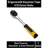 Özel Üretim Ayarlanabilir Dayanıklı Paslanmaya Karşı Koruma Ergonomik Kaymaz Yapı 1/2 Cırcır Kolu - Antik Kahverengi