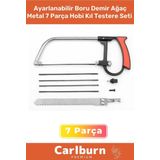 Özel Üretim Ayarlanabilir Güçlü 4 Yedek Bıçaklı Boru Demir Ağaç Metal 7 Parça Hobi Kıl Testere Seti