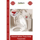 Özel Üretim Banyo Aksesuarı Yapışkanlı Şık Modern Dekoratif Estetik Klozet Sifon Tuşu Kalp Tasarımlı