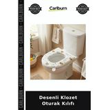 Özel Üretim Banyo Konforlu Dekoratif Pratik Yumuşak Desenli Klozet Oturak Kılıfı