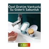 Özel Üretim Banyo Mutfak Lavabo Su Giderli Küflenme Kuruma Koku Önleyici Vantuzlu Sabunluk 2 Adet