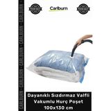 Özel Üretim Büyük Boy Yorgan Battaniye Saklama Torbası Şeffaf Valfli Vakumlu Hurç Poşet 100X130 Cm