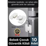 Özel Üretim Buzdolabı Çekmece Dolap Pencere Sabitleyici 10 Adet Çocuk Bebek Koruyucu Güvenlik Kilidi