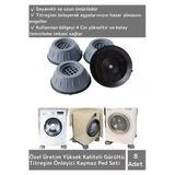 Özel Üretim Çamaşır Makinesi Titreşim Önleyici Mobilya Beyaz Eşya Kaydırmaz Ayak 8'li Set