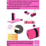 Özel Üretim Çift Taraflı Su Geçirmez Taşıma Askılı Kamp Uyku Matı Minder Yoga Pilates Pembe 16 mm