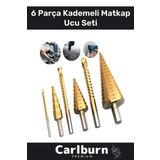 Özel Üretim Çift Yiv Sistemli Çatlatmadan Kesim Kademeli Matkap Ucu Sac Delme 6 Parça Panç Seti