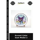 Özel Üretim Çocuk Odası Masa Saati Dekoratif Sessiz Hediye Kuromi Çalar Saat Model 2