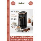 Özel Üretim Crown Gold 800W Közde Pişiren 4 Fincan Kapasiteli Tek Hazneli Otomatik Türk Kahve Makine