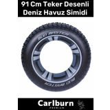 Özel Üretim Dayanıklı 80 Kg 176 Lbs 10+ Çocuk Yetişkin Genç 91 Cm Teker Lastik Desenli Deniz Simit