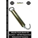 Özel Üretim Dayanıklı Çelik Büyük Yaylı Demir El Kantarı 60 Kg Kapasiteli Mekanik El Terazisi