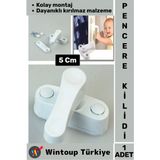 Özel Üretim Dayanıklı Güvenlik Çocuk Odası Bebek Odası Pvc Pencere Kapı Kırılmaz Emniyet Kilidi - Beyaz